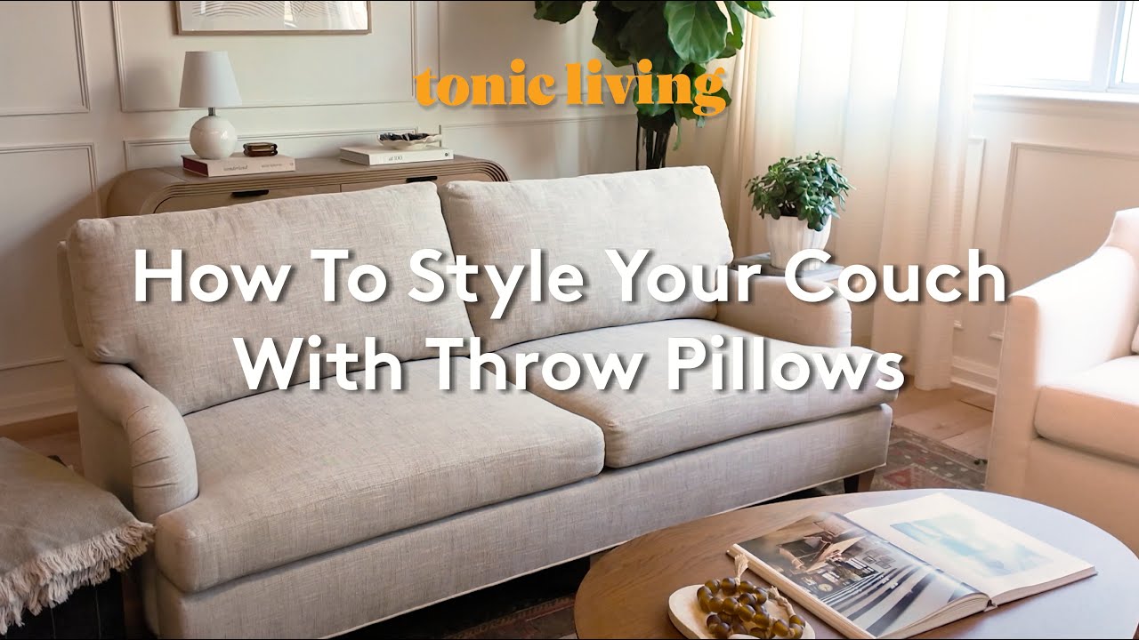 How to Style a Sofa with Throw Pillows - YouTube