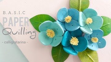 Basic Quilling Flowers for Beginners without Tools part 2