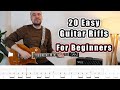 20 easy guitar riffs for beginners with tabs