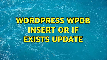 Wordpress: WPDB Insert or if exists Update (3 Solutions!!)