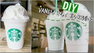 HOW TO MAKE STARBUCKS VANILLA BEAN FRAP!!!! (DIY EASY)