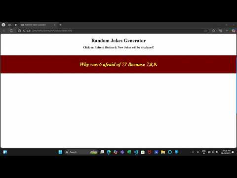 Random Jokes Generator Using HTML, CSS & Javascript!