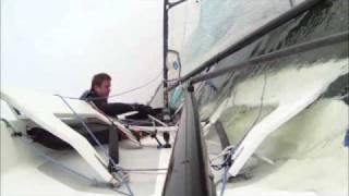 D-One Dinghy capsize with Kite