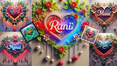 Trending Wall Heart Name Photo Editing 💕😍 bing image creator name design || bing image creator new