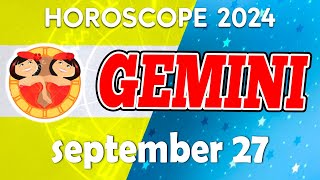 🤗 THE UNIVERSE HAS SOMETHING FOR YOU 🤗🌟✨ horoscope for today GEMINI SEPTEMBER 27 2024 ✅horoscope ♊️