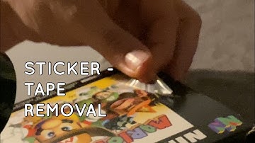 Sticker and Tape Removing - Nintendo 64 Cardboard Box
