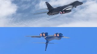 4K B-1 Lancer Go Inverted At Edward Afb Airshow 2022