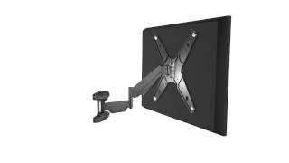 CorLiving A-202-MLM Articulating Flat Panel Wall Mount Hydraulic Swing Arm Wall TV Bracket for Televisions 23