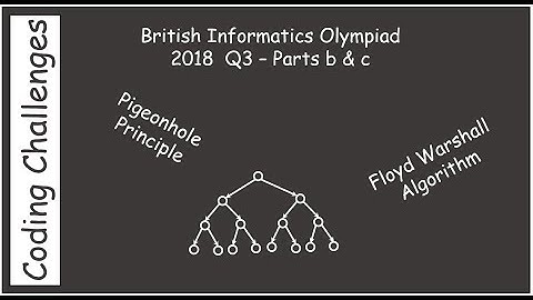 British Informatics Olympiad (BIO) 2018 Q3 b & c - Pigeonhole Principle, Floyd Warshall Algo