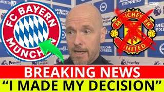 URGENT! ERIK TEN HAG IS LEAVING! CAUGHT EVERYONE BY SURPRISE! MANCHESTER UNITED NEWS