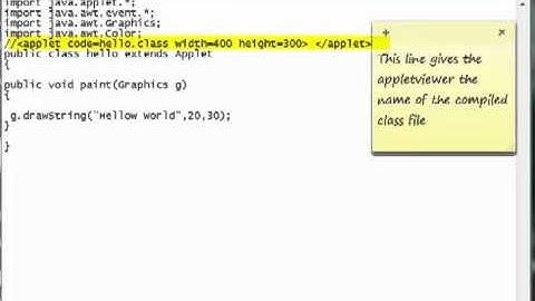 How to create a Simple Java Applet Program