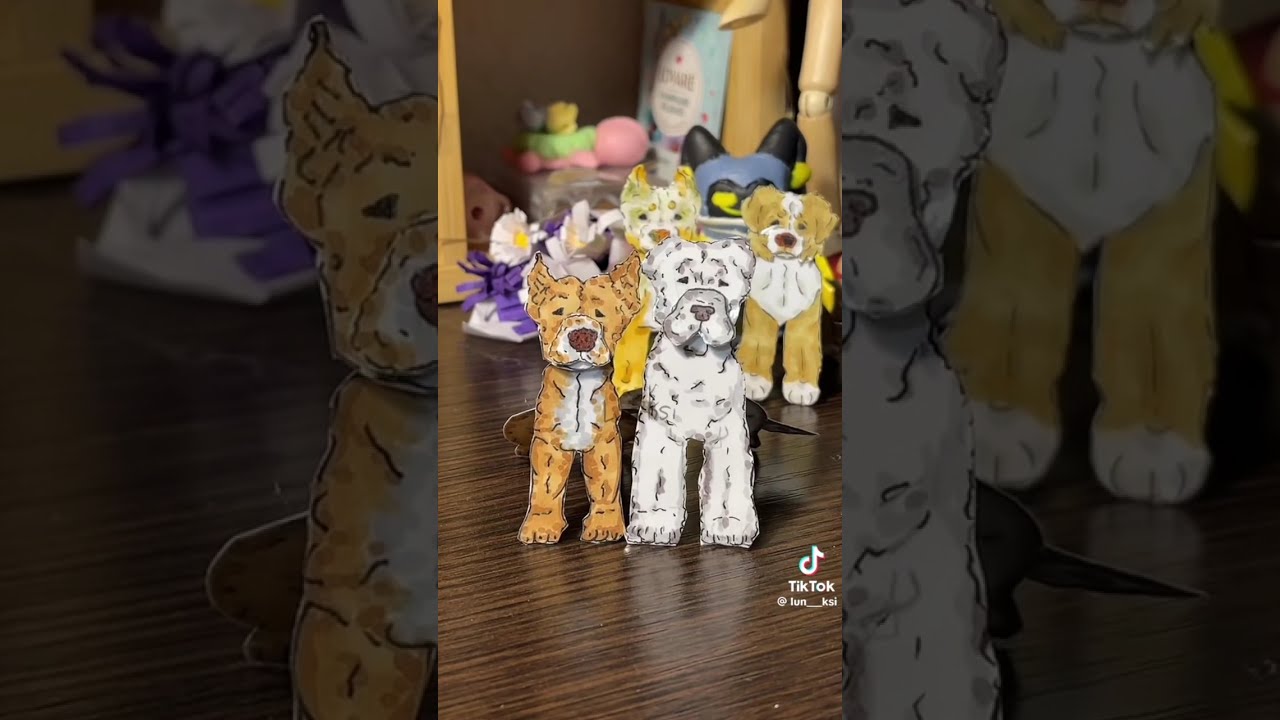 Подборка бумажных собак из тт.🐾 #paperdog 