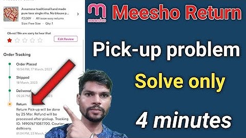 Return pickup will be done by Refund will be processed after pickup Tracking courier delivery meesho