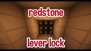 Redstone tutorials - Episode 2 - Simple Lever Lock