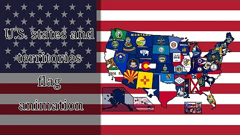 U. S. states and territories flag animation