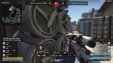 Ghost Wardell 1v2 clutch vs NIP [Map1/Inferno] - DreamHack Master Stockholm 2018
