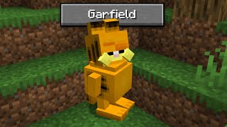 I ADDED GARFIELD TO MINECRAFT screenshot 2