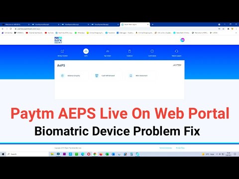 Paytm AEPS Live On Web Portal | could not detect fingerprint device | Technical Nasim