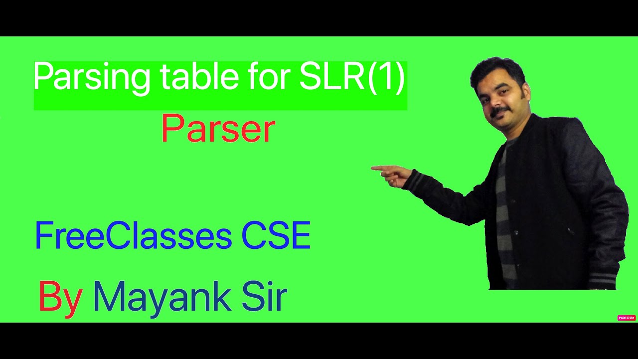 How to design Parsing table of SLR(1) Parser - YouTube