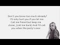 Billie Eilish - When The Party&#39;s Over - Lyrics