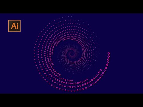Adobe Illustrator Tutorial- Create Spiral Dotted Effect in Illustrator