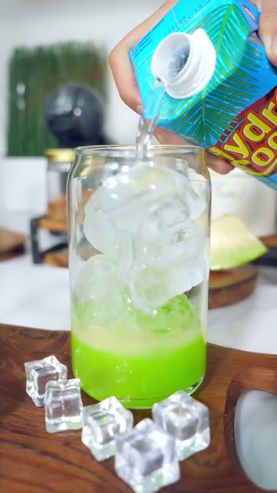 GREEN PUNCH SEGERNYA KEBANGETAN, BIKIN MATA MEREM MELEK #kokiku #recipe #minuman #melon #segar