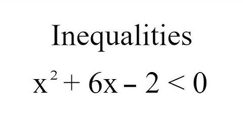 Pre-Calc 11 - 504 - Inequalities - Quadratic in One Variable