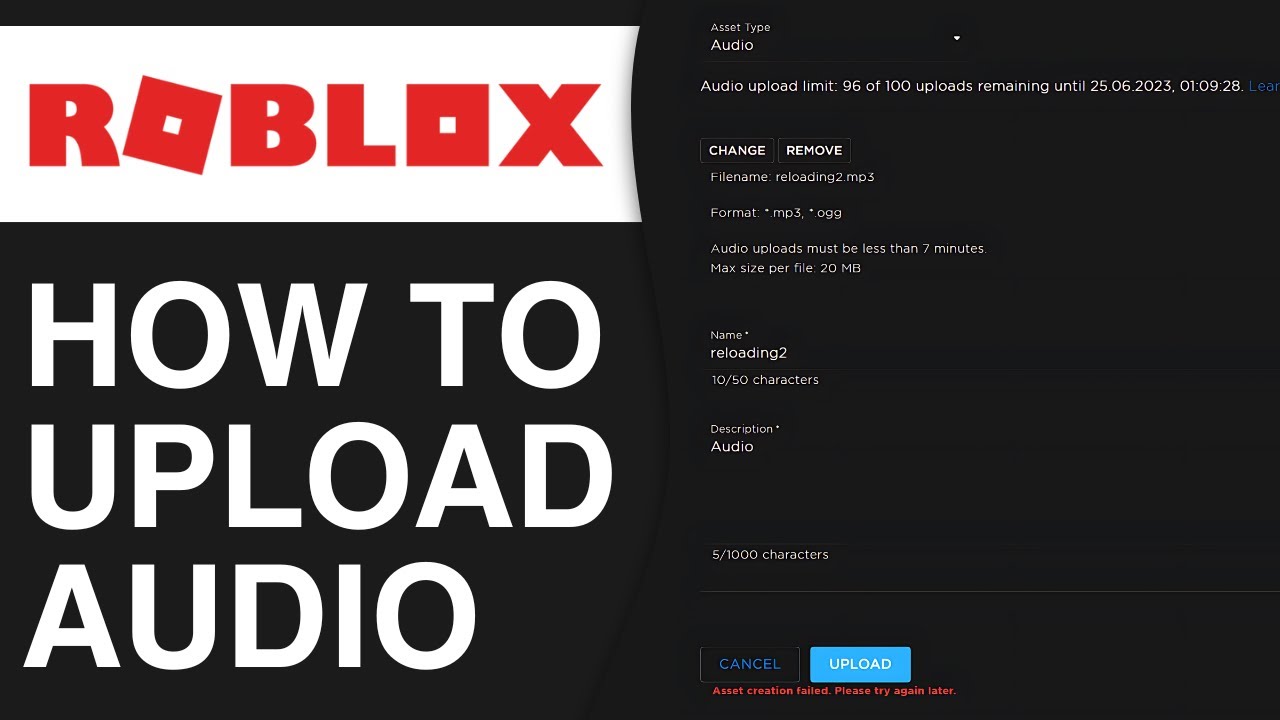 How To Upload Audio To Roblox 2024 YouTube 