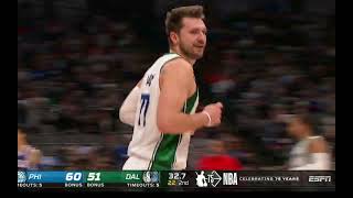 LUKA DONCIC PLAYS PEEK-A-BOO WITH JOEL EMBIID LOOL