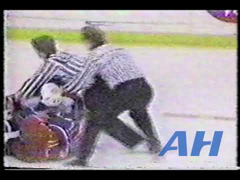 AHL Mar. 28, 1983 Bill Whelton,SHE v Phil Skes,NH Sherbrooke Jets New Haven Nighthawks