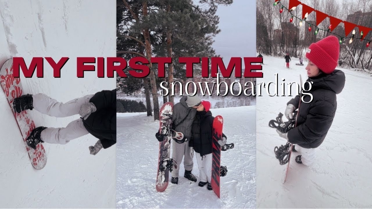 первый раз в жизни на сноуборде🏂