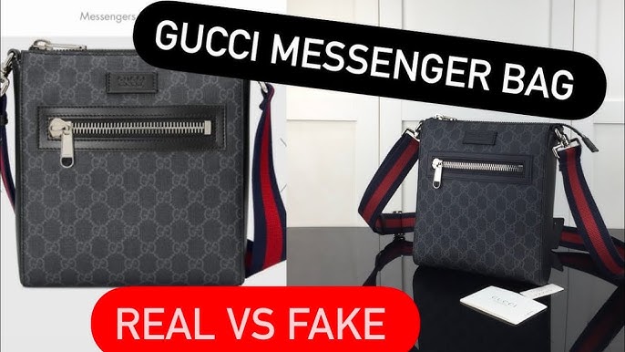 Real vs Fake Gucci Messenger GG Supreme Small Bag from Suplook 
