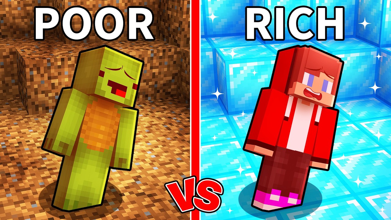 Mikey and JJ Can’t Touch POOR vs RICH Colors Battle - Maizen Minecraft