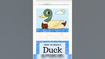How to Draw DUCK Easy Drawing For Kids | Very Easy Number 2 Draw A Duck | Cute duck Drawing