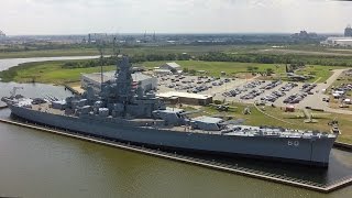 USS Alabama Battleship   Drone Video