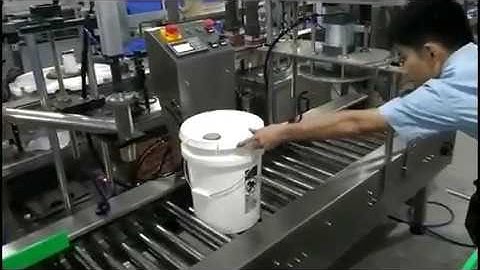 Automatic 20L 5 gallon  lubricant motor gear oil pail bucket filling capping machine