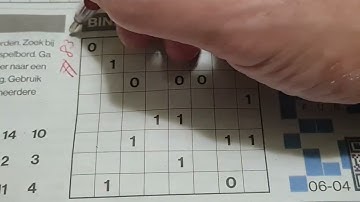 (#8321) Sunday. Binary01 Sudoku puzzle. Bonus Extra edition. 04-07-2024 Extra part 3 of 4