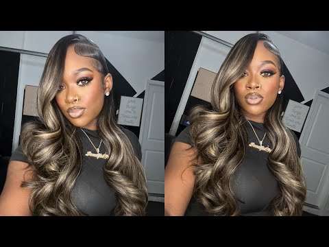 Balayage Leaveout Quickweave Install with Curls😍 Ft. Curlsqueen❤️