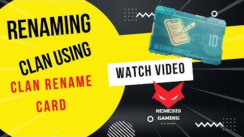 RENAME CALL OF DUTY MOBILE CLAN USING CLAN RENAME CARD 💳