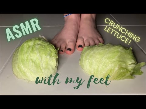 ASMR | Feet Crunching Lettuce