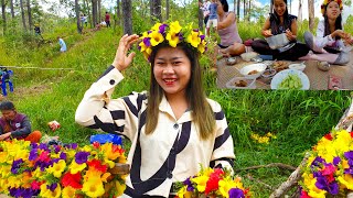 Kirirom National Park On The 2nd Day Of Water Festival - Beautiful Flower, Lunch, \& 1st Waterfall