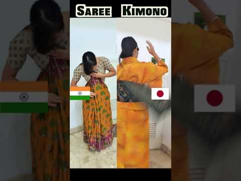 भारत🇮🇳 vs जापान🇯🇵 पारंपरिक कपड़ों में अंतर! सारी और कीमोनो | Mayo Japan