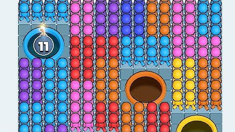 Hole People level 184 gameplay solution