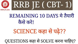 RRB JE 10 DAYS STUDY PLAN