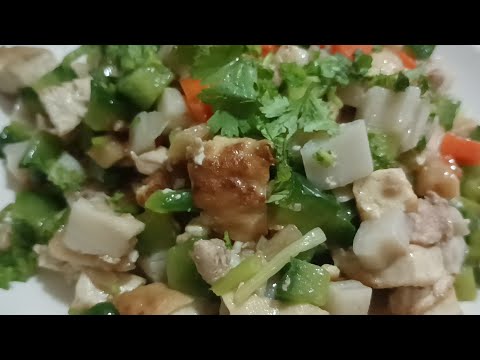 Dice lotus root & bitter gourd!(Chinese recipe)