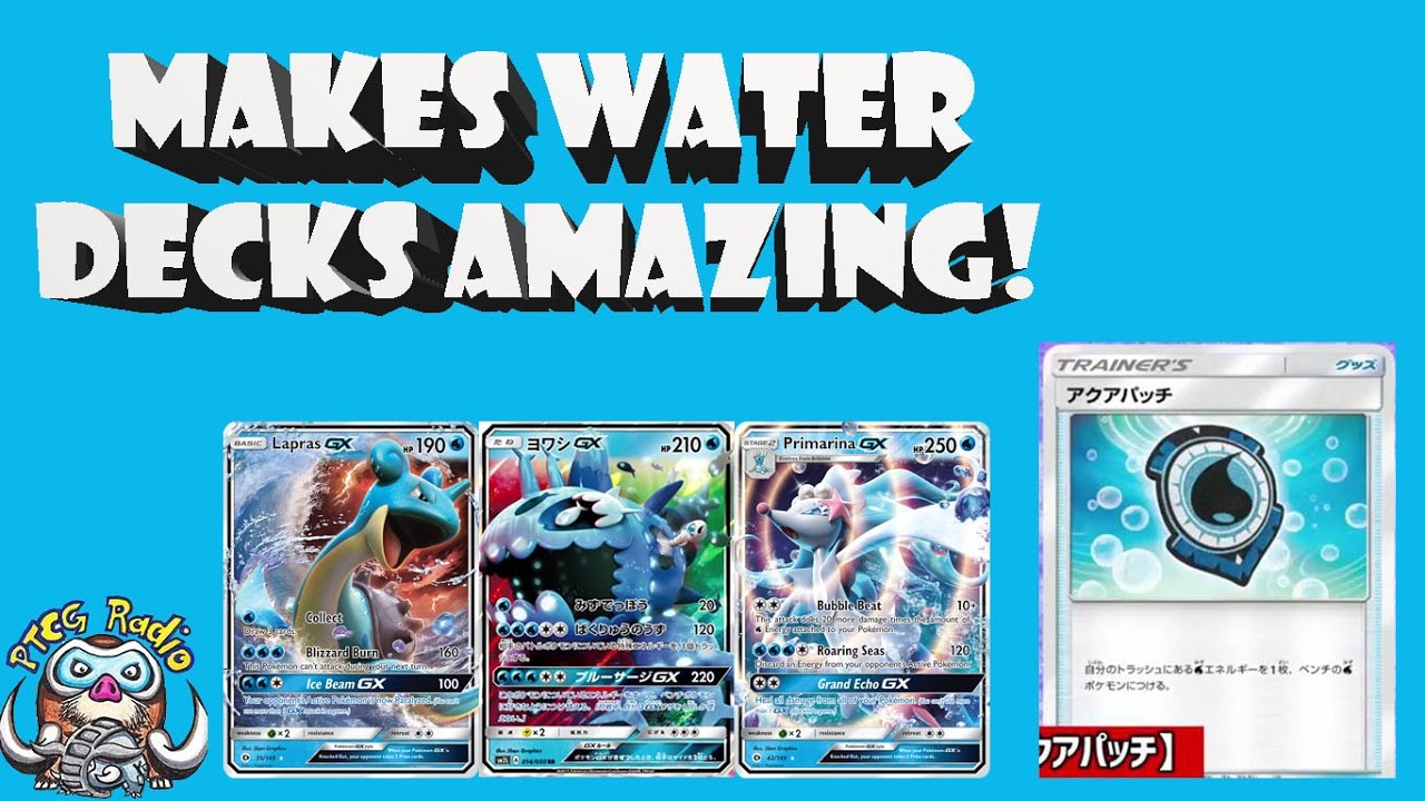 Aqua Patch Amazing New Pokémon Card Makes Water Decks Awesome! YouTube