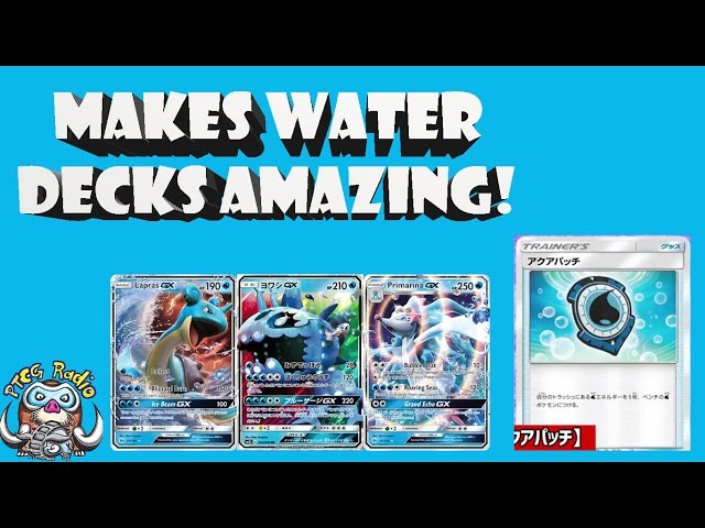aqua patch pokemon card 2017 Guardians Rising 119/145 League Cup Staff Rev Foil PSA 8 I Originally released May 5 Patch City PRC-GRI Deck Profile