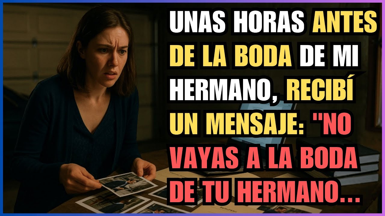 UNAS HORAS ANTES DE LA BODA DE MI HERMANO, RECIBÍ UN MENSAJE: 