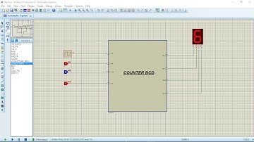 BCD counter Proteus