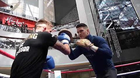 LIGHTNING! - LEE McGREGOR SMASHING THE PADS WITH TRAINER SHANE McGUIGAN / TAYLOR V POSTOL